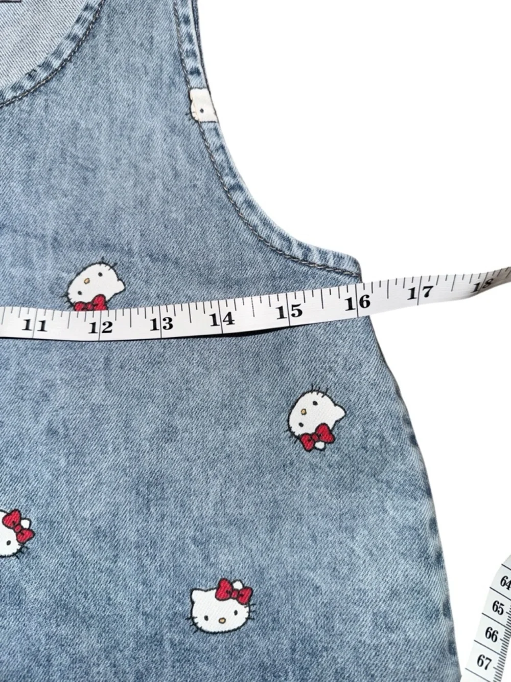H&M x Sanrio Hello Kitty Denim A-Line Dress Size 9-10